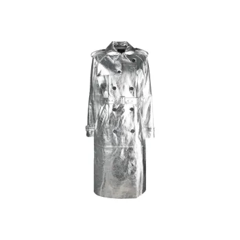 NILI LOTAN Leather Jacket Women's Silver
