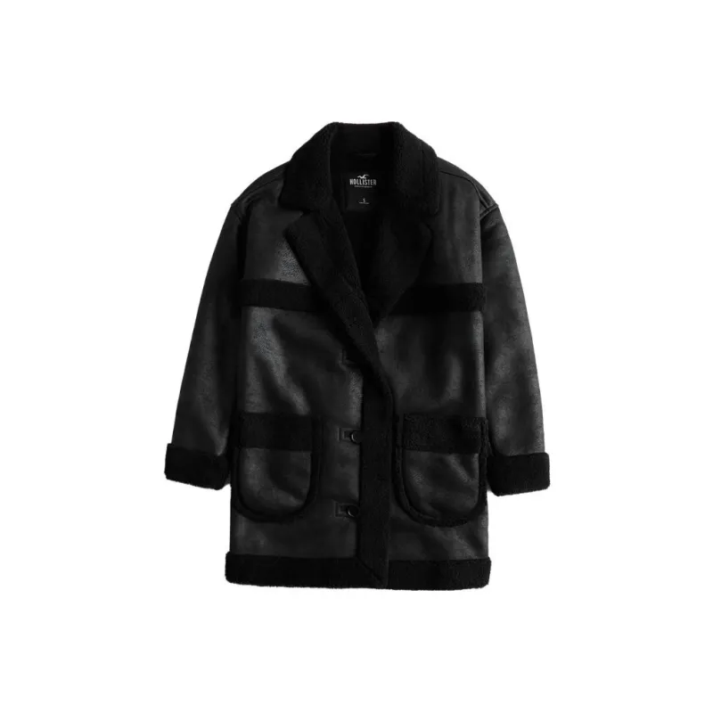 Hollister Coats Women's Black-0