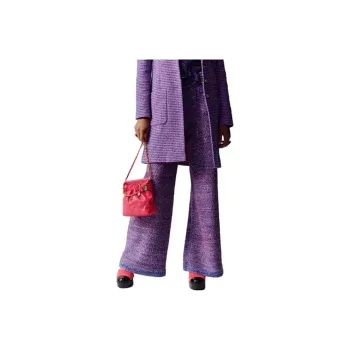 CHANEL Casual Pants Women's Purple