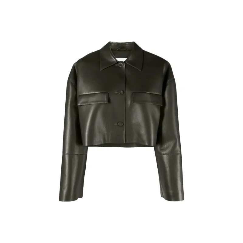 NANUSHKA Leather Jacket Women's Brown-0