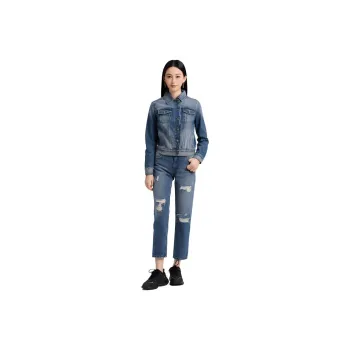 Blood Glitter Denim Jacket Women's Blue