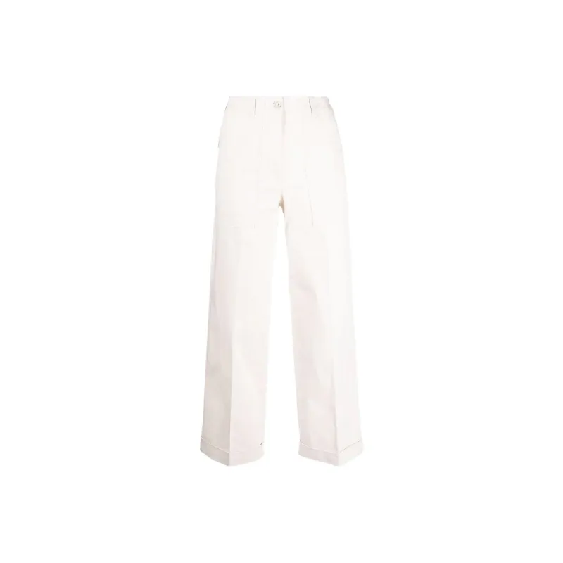 Moncler Logo Patch Straight Leg Pants-0