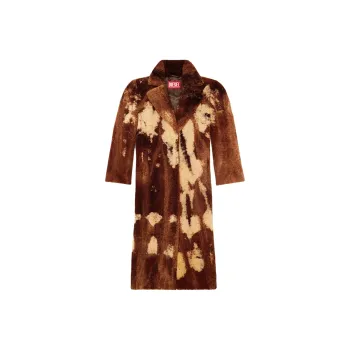 DIESEL W Illow Teddy Fleece Long Coat
