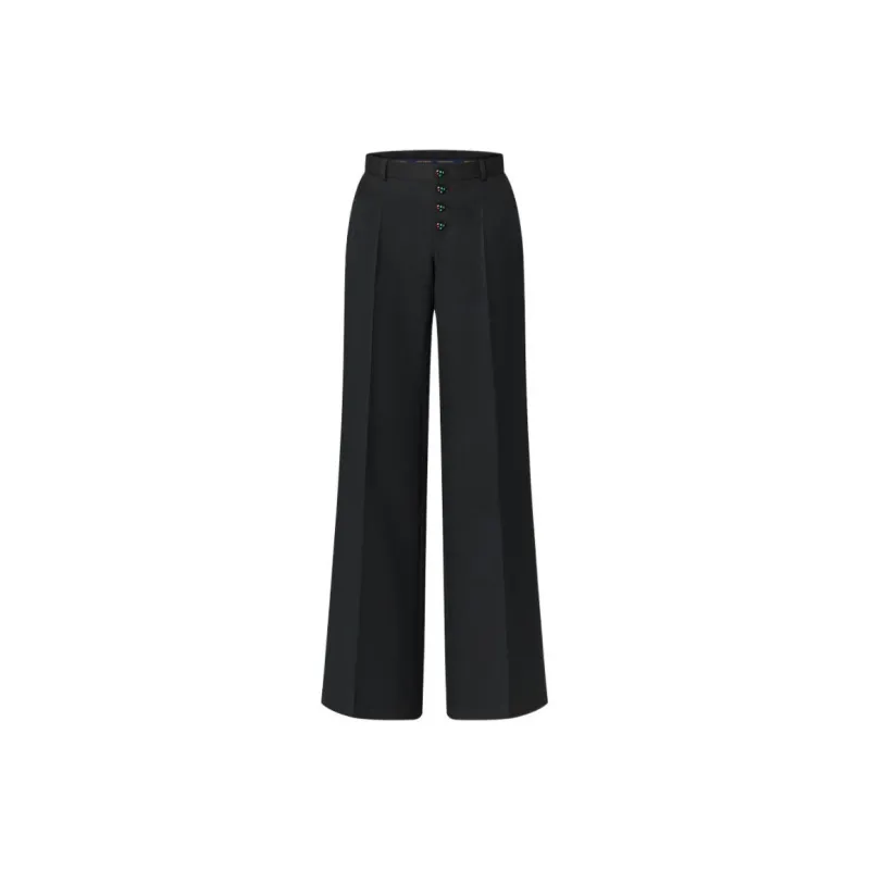 LOUIS VUITTON Louis Vuitton X Yayoi Kusama SS23 Casual Pants Women's Black-0