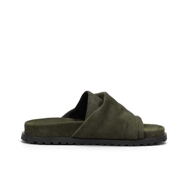 CROOKED CARD Slip Resistant Odor Resistant Slide Slippers Unisex Palm Green-1