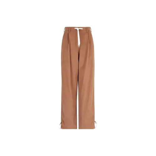 EMPORIO ARMANI Sustainable Collection Knitted Sweatpants Women's Khaki