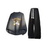 Dark Gray Crew Neck Sweatshirt+Black Pants