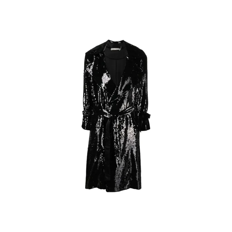 ALICE+OLIVIA Trench Coats Women's Black-0