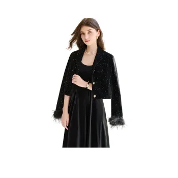 TOUCH Cropped Coats Women's Black