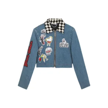 GCDS Denim Jackets Women's Blue