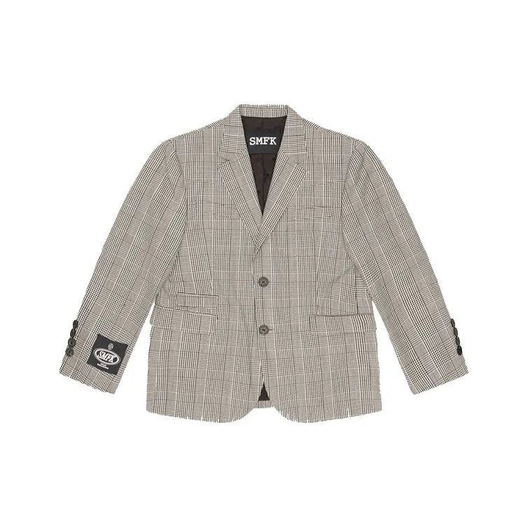 SMFK Business Suits Unisex Gray Plaid-0