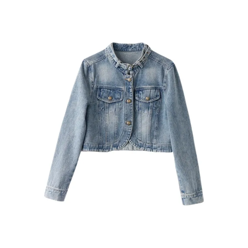 Yi Mengyuan Denim Jacket Women's Blue-0