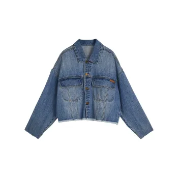 ELLE Denim Jackets Women's Blue