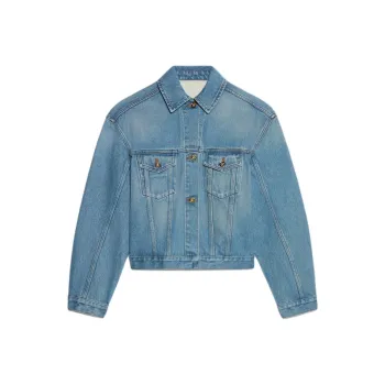Jacquemus Month Jacket Denim Jacket Women's Blue