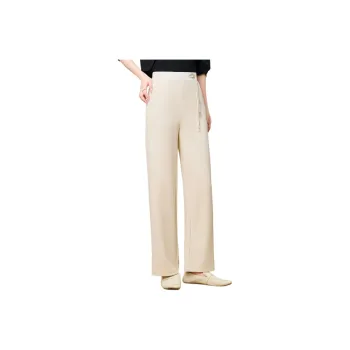 FENHONGMALI Casual Pants Women's Ecru