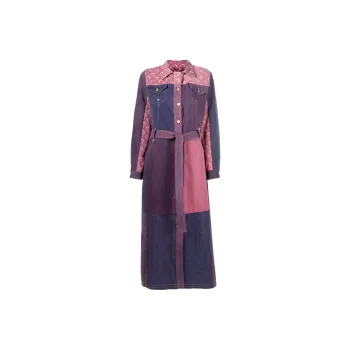 Marine Serre Denim Jackets Women's Red