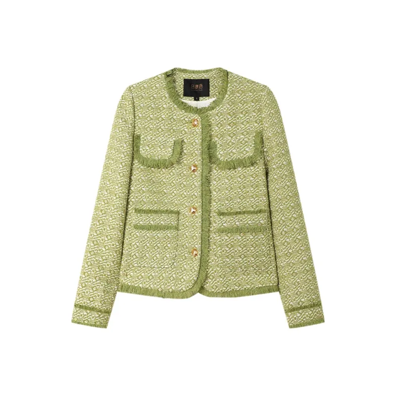 LOUISY AO Cropped Coats Women's Green-0