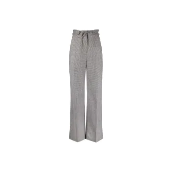 NANUSHKA Houndstooth-print Wide-leg Trousers
