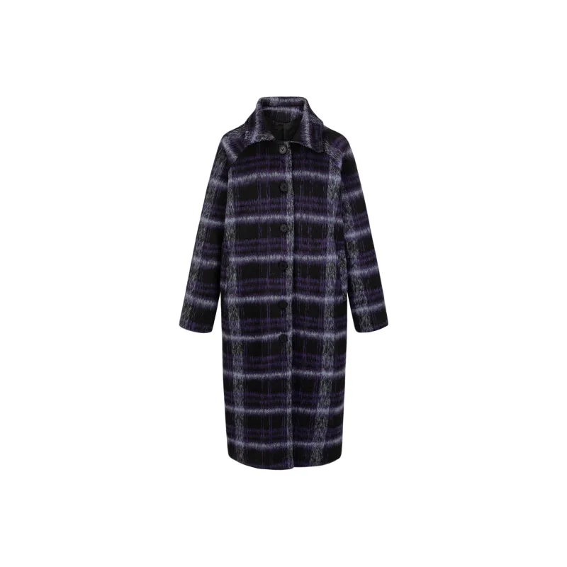 UPNANAWANG Coats Women's Dark Purple-0