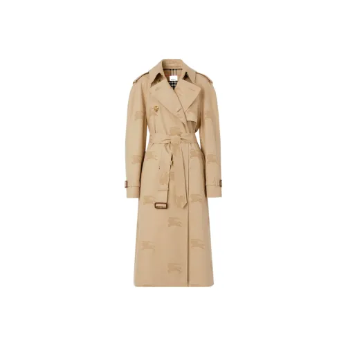 Burberry Trench Coats Women's Soft Yellow Umber