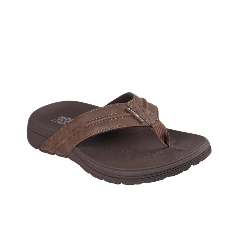 Skechers Relaxed Fit Flip Flops Men's Brown-2