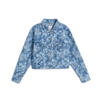 GAP X LoveShackFancy Floral Icon Denim Jacket With Washwell Indigo Flowers