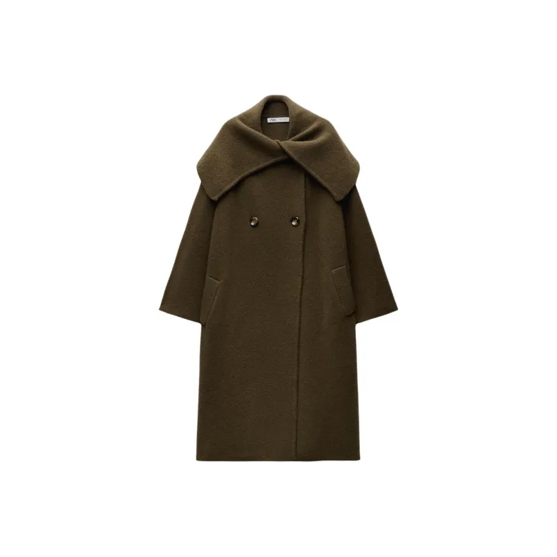 ZARA Coats Women's Green-0