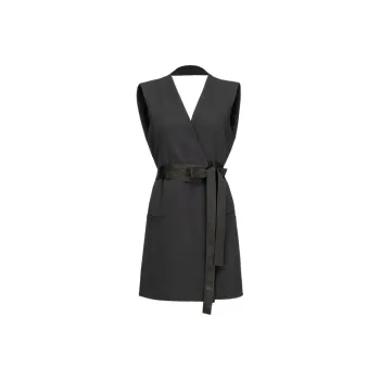 PINKO Ribbon Belt Embellished Cady Vest