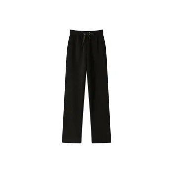 0571 Family High Rise Straight Fit Wide Leg Casual Pants Women's Black