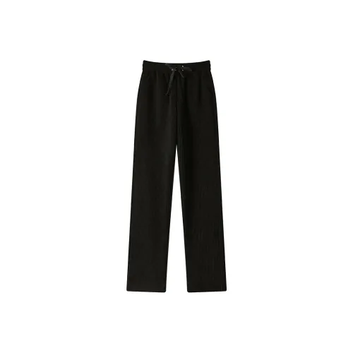 0571 Family High-Rise Straight Fit Wide Leg Casual Pants Women's Black