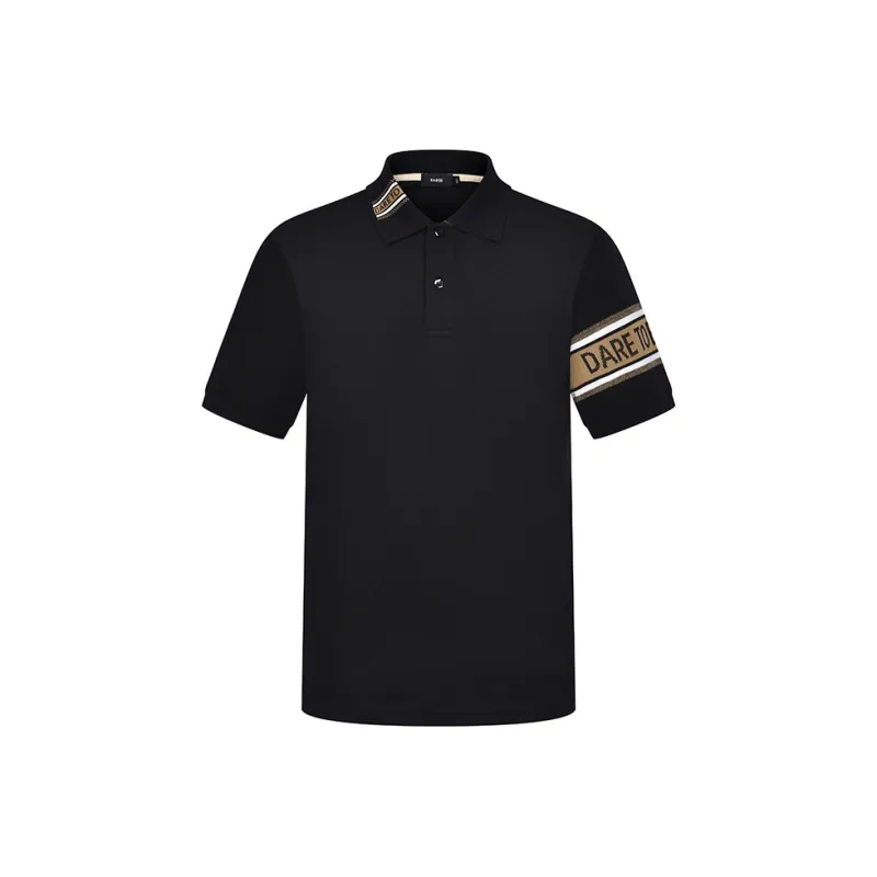 RARE Polo Shirts Men Black-0