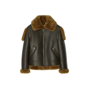 Burberry Shearling Leather Aviator Jacket