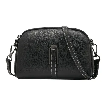 Old Man's Head Top Grain Cow Leather Crossbody Bag Women's Black/White/Pearl Blue/Gray