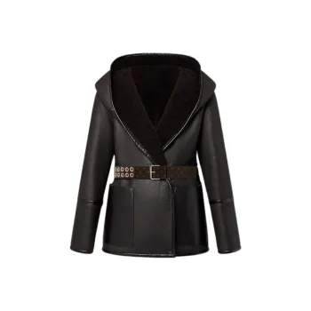 LOUIS VUITTON Signature Short Reversible Wrap Coat