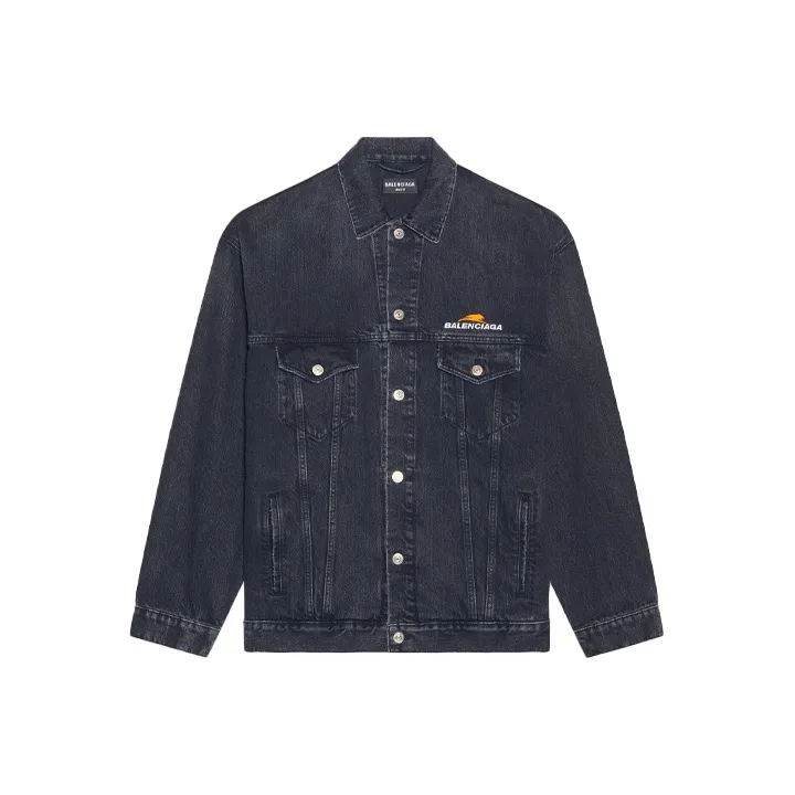 Balenciaga SS22 Denim Jacket Women's Black-0