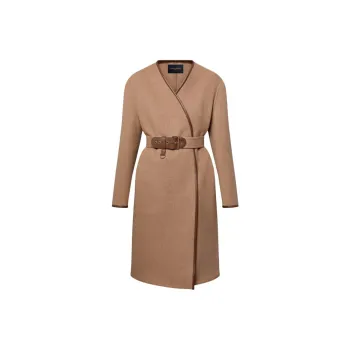 LOUIS VUITTON Long Belted Wrap Coat
