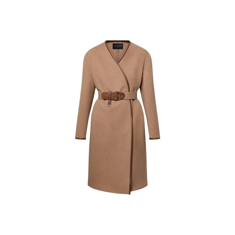 LOUIS VUITTON Long Belted Wrap Coat-0