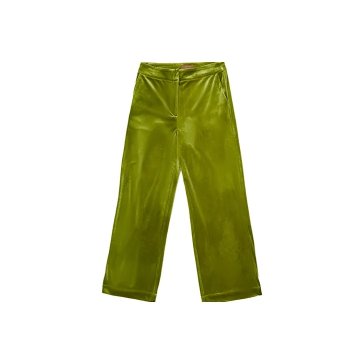D. MARTINA QUEEN Casual Pants Women's Yellow Green-0