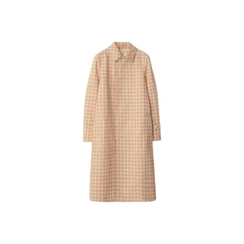 Burberry Check Pattern Long Sleeved Coat