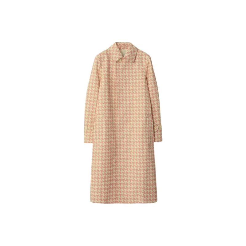 Burberry Check-Pattern Long Sleeved Coat-0