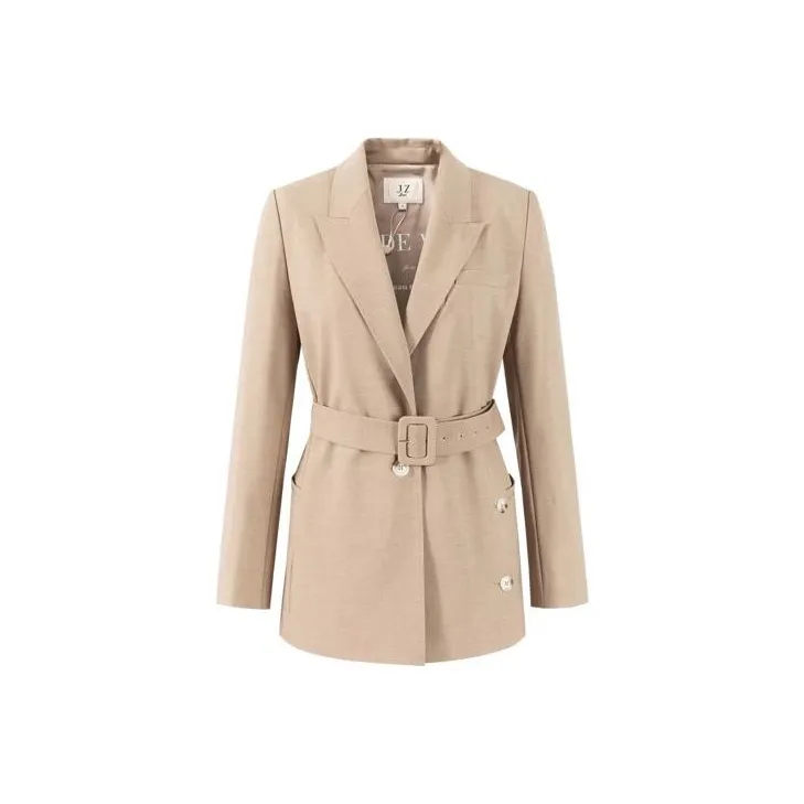 JZ Juzui Business Suit Women's Beige Coffee-0