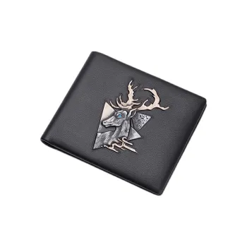 SEPTWOLVES Top Grain Cow Leather Wallet Men's Black