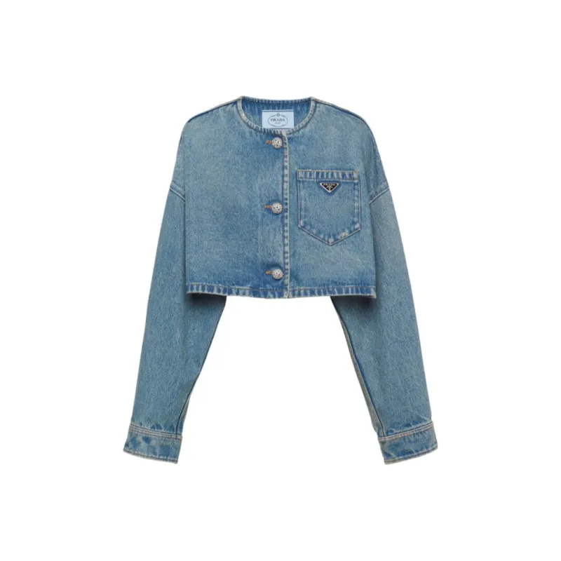 PRADA FW23 Denim Jacket Women's Blue-0