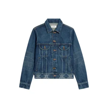 CELINE Trucker Denim Jacket Clean Dark Union Wash