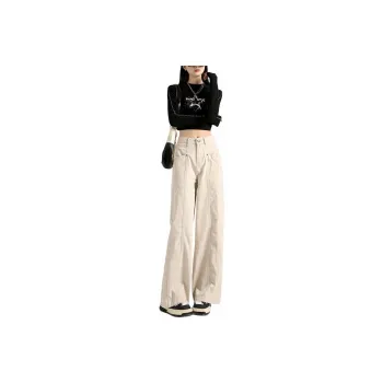 HELEH Casual Pants Women's Beige Apricot