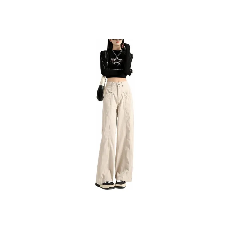 HELEH Casual Pants Women's Beige Apricot-0