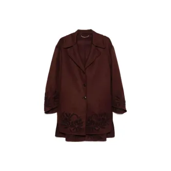ERMANNO SCERVINO Motif Embroidered Drop Shoulder Coat