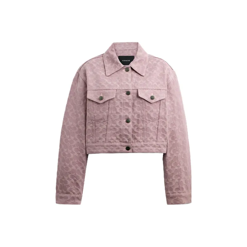 COACH Cropped Coats Women's Pink-0