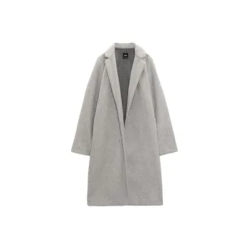 ZARA Trench Coats Women's Zebra Print Gray