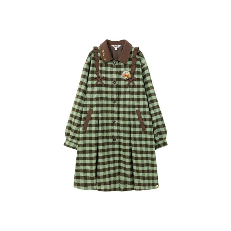 B.Duck Coat Women's Coffee Plaid-0